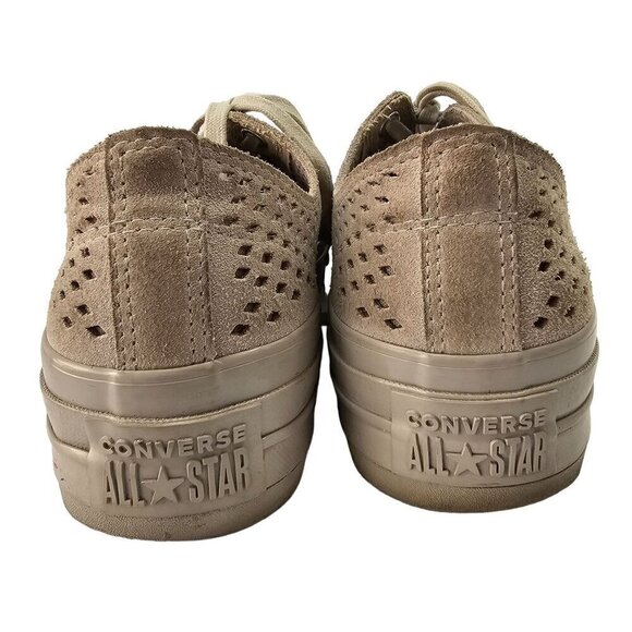 Converse CTAS Lift Ripple Sneaker Women Shoe Sz 8-8.5 Low Cut Beige Eyelet560652 - Picture 4 of 9